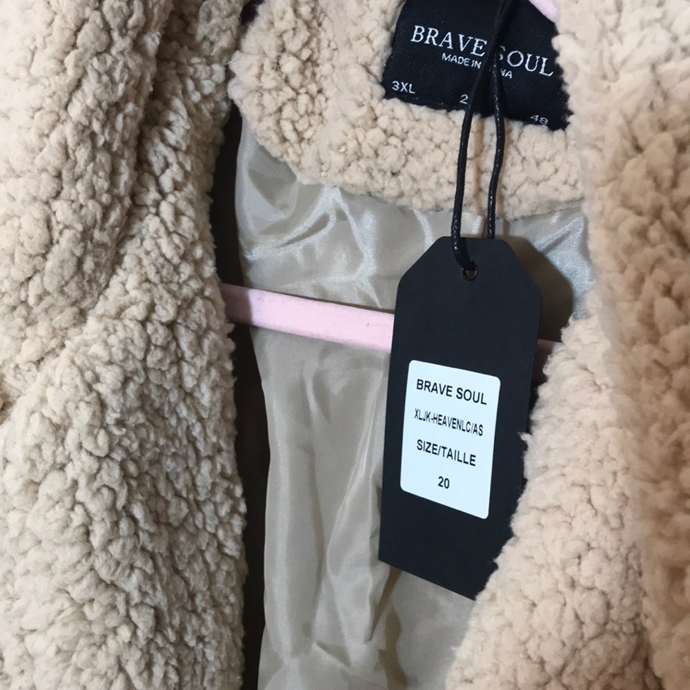 ASOS curve brave soul heavenly long borg coat plus - Picture 7 of 8